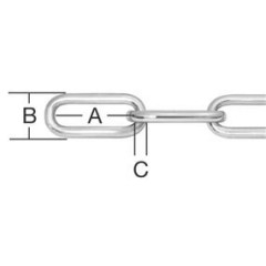 Vormann reťaz z ocele 4mm galv. Zn forma A 008201040Z