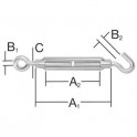 Napinak lanovy M 5x 50 Zn oko-hak    /2ks/